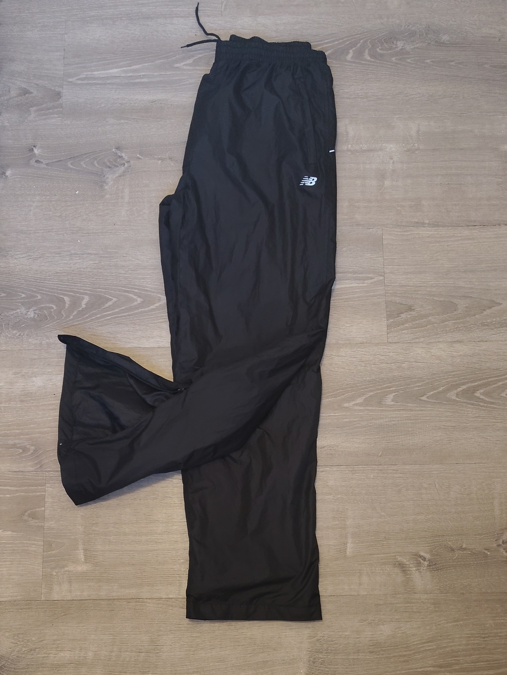 New Balance Black Lightweight Nylon Windbreaker Pants